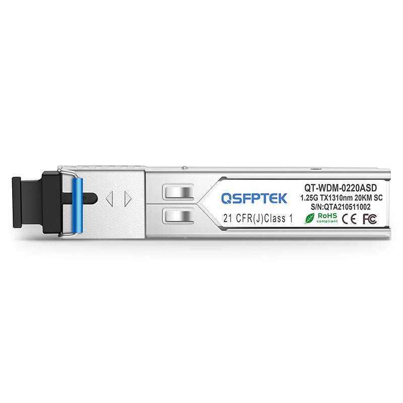 Dell Compatible 1000BASE-BX BiDi SFP 1310nm-TX/1550nm-RX 20km DOM SC SMF Transceiver Module