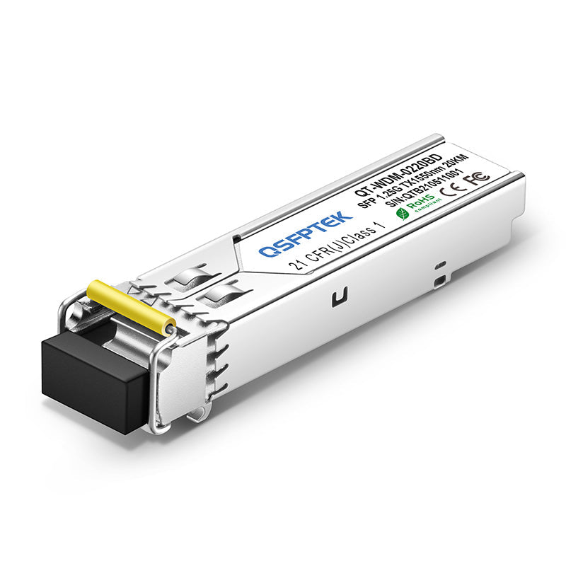 Dell SFP-GE-BX20-1550 Compatible 1000BASE-BX BiDi SFP 1550nm-TX/1310nm-RX 20km Transceiver Module