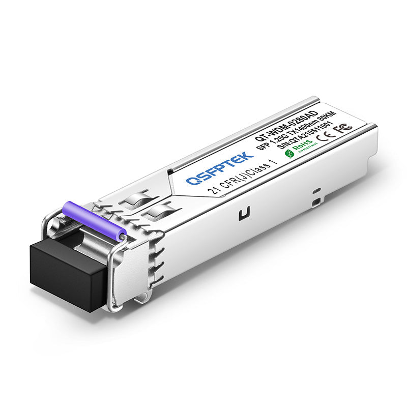 Dell SFP-GE-BX80-1490 Compatible 1000BASE-BX 1G BiDi SFP 1490nm-TX/1550nm-RX 80km Optical Transceiver Module