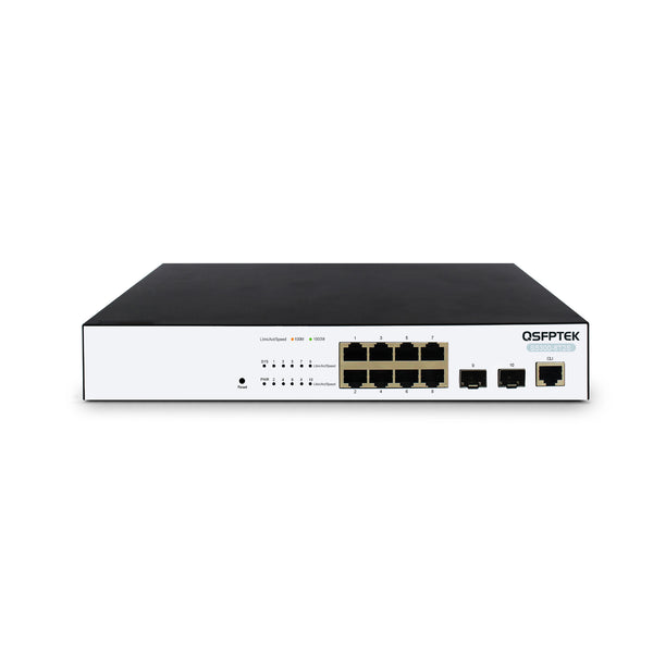 S5300-8TE4X-P, 8-Port Ethernet L2 Multi-Gigabit Active 802.3af/at/bt PoE  Switch for SMBs, 8 x 100/1000M/2.5GBASE-T PoE++ RJ45 Ports, with 4x 10G  SFP+