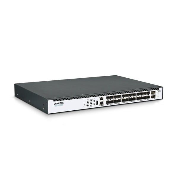 S7300-24X2C, 24-Port Ethernet L3 Campus Switch, 24x10Gb SFP+, with 2x 100Gb  QSFP28, Support Stacking - QSFPTEK