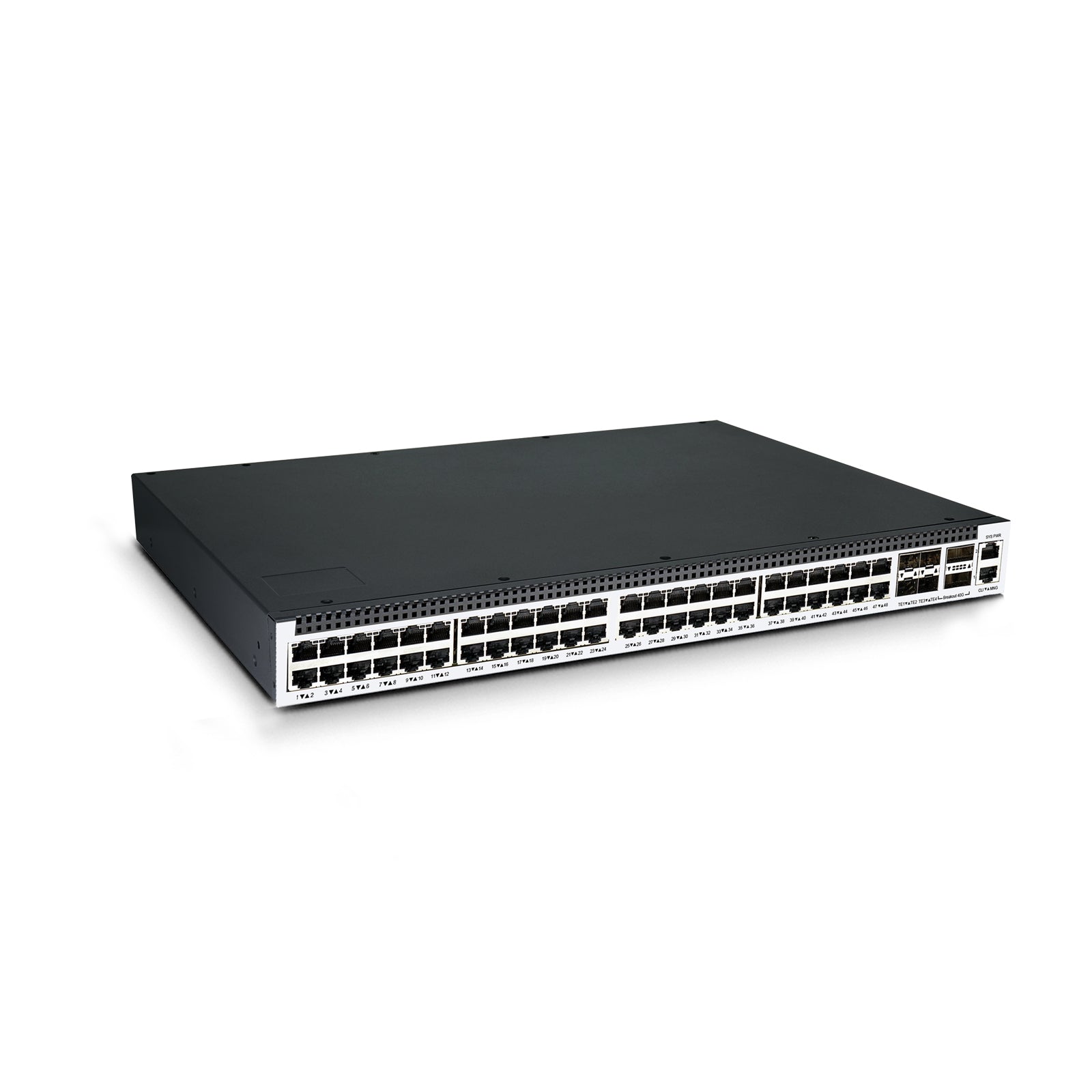 S7300-48TE4X2Q 48-Port Multi Gigabit L3 BGP Switch with 48x 100M/1000M/2.5GBASE-T RJ45, with 4x1G/10G SFP+ and 2x 40G QSFP+ Uplink Ports